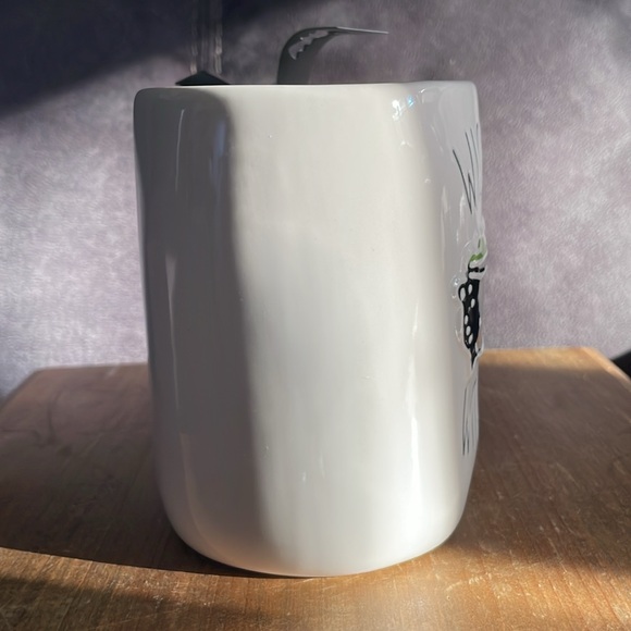 Rae Dunn “Wicked Witch” Cauldron White  Black Lettering Green Interior Mug - Picture 4 of 7